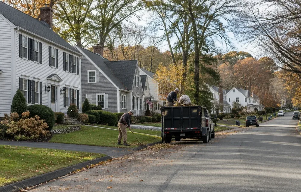 Residential street in Tewksbury, Massachusetts